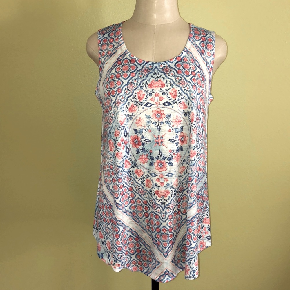 🔥NWT🔥 Style & Co. Women’s Printed Scoop Neck Swing Top